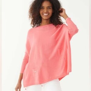 Mersea Catalina Travel Coral Boxy Sweater One Size